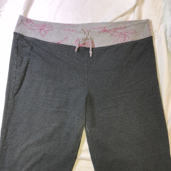 Insa Charcoal Gray, Jersey Knit Blend, Wide Leg, Capri Yoga or Lounging Pants - Picture 4 of 10